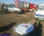 تصویر ، تیربرق جان راننده پراید را گرفت